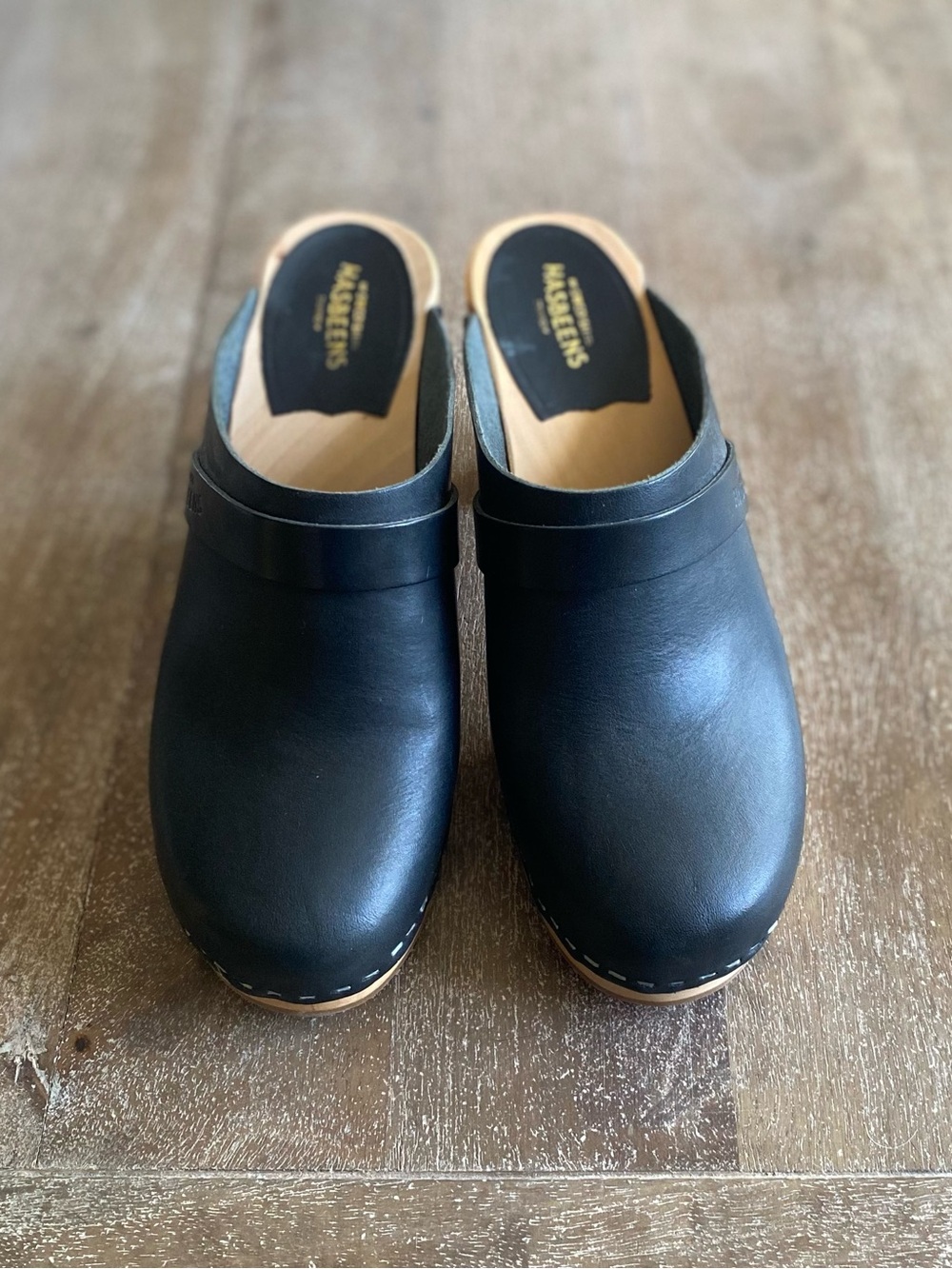 Swedish Hasbeens Slip-In Classic high leather clogs, 39